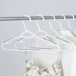 (2 Pack) Non-Slip Clothes Hangers – 10 Pack White Durable Plastic with TPE Strips