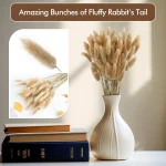 MIHUAGE 17-Inch Artificial Dried Rabbit Tail Pampas Grass Bouquet, 120-Count - Image 5