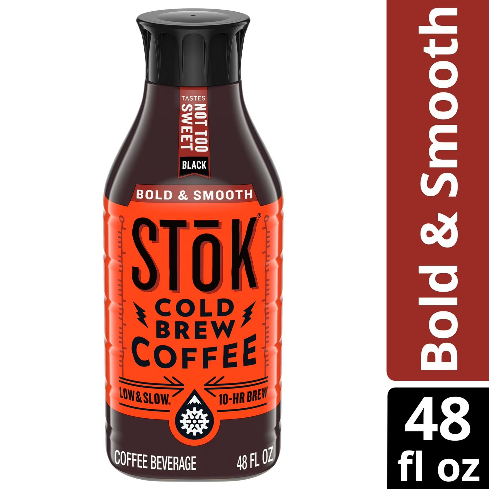SToK-Black-Sweetened-Dark-Roast-Not-Too-Sweet-Arabica-Based-Blend-Cold-Brew-Coffee-48-fl-oz-Bottle.jpg SToK Not Too Sweet Medium Roast Black Ready to Drink Cold Brew Coffee Bottle, 48 fl oz - Image 1